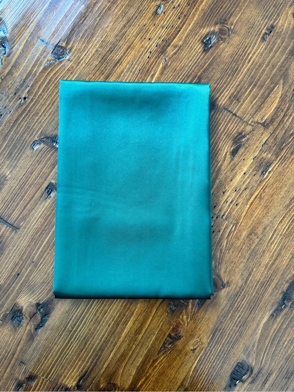 Lustrous Teal Satin Pillowcase - Smooth Shine - Picture 2 of 3